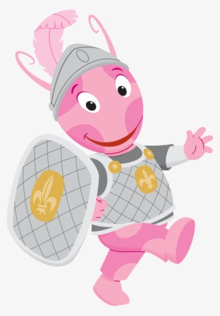 Uniqua Dressed As Knight - Uniqua The Pink Knight