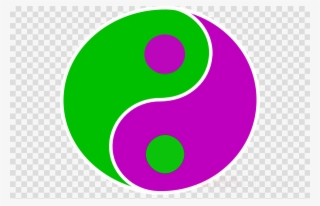 Yin Yang Symbol Purple Clipart Yin And Yang Green Symbol - Food Silhouette Png