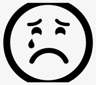 Crying Emoticon Black And White
