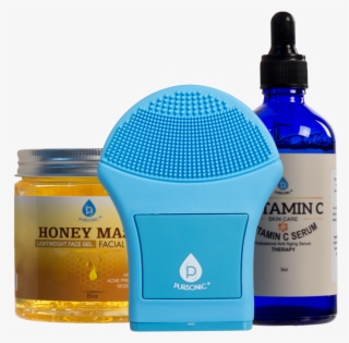 Facial Cleansing Brush Bundle With Honey Mask & Vitamin - Cleanser