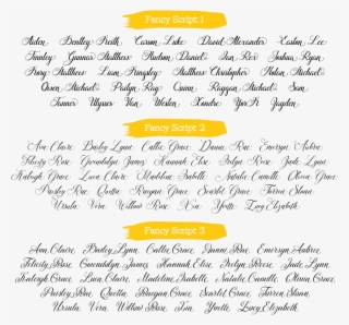 Fancy Script Fonts For Custom Wooden Name Signs - Script Typeface