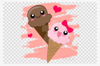 Kawaii Ice Cream Cones Round Ornament