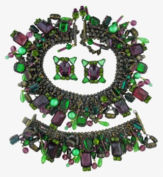 Vintage David Mandel Mardi Gras Colors Super Huge Charm - Jewellery