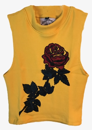 Chi Flo Dsert Rose Crop Tank Ribbed Crop Top V=1490926244 - Blouse