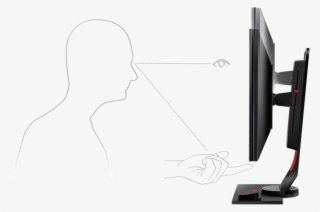 The Height Adjustable Stand Can Be Operated With Just - Benq Xl2430 Zowie 24 Inch Gaming Monitor