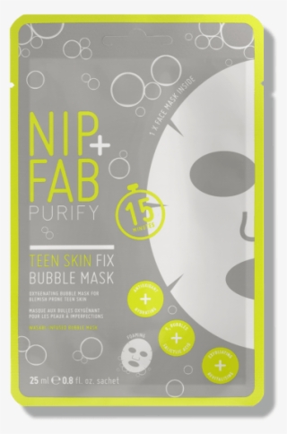 Teen Skin Fix Bubble Sheet Mask - Nip+fab Fixes No Needle Fix Eye Mask 10g