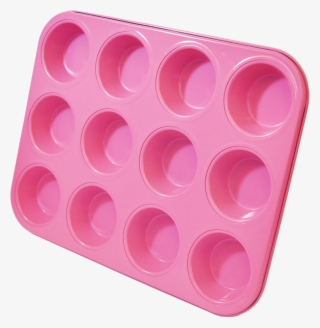 Pink Metal 12 Cup Muffin Pan - Muffin Tin