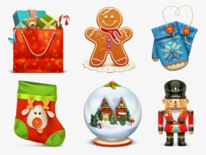 Christmas Icon Set - Gingerbread Man Oval Ornament