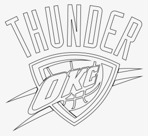 Charming Inspiration Okc Coloring Pages City Thunder - Okc Thunder Logo White Png