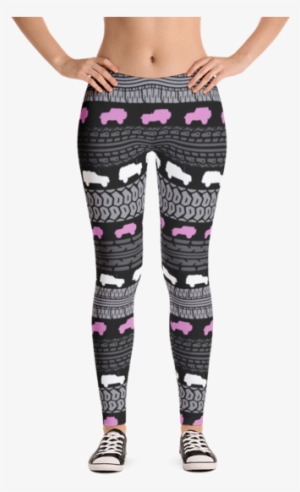 Tire Track Leggings, Pink