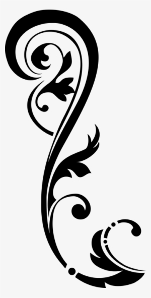 Design Black And White Art Flower Png - Png Design Black And White
