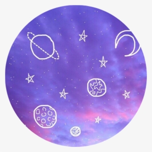 Purple Aesthetic Tumblr Stars Planets - Purple Aesthetic