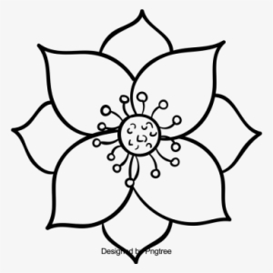 Beautiful Cartoon Hand Sketching Flowers, Beautiful, - Desenho Para Desenhar De Uma Flor