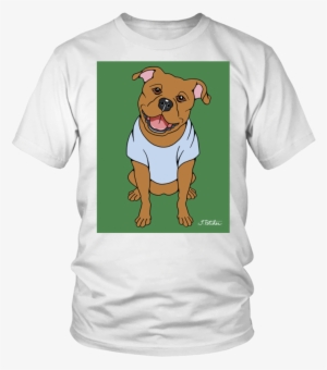 Pitbull Dog T-shirt - T Shirt Music White