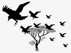 Flock Of Birds Clipart Flock Crows - Crows Clipart