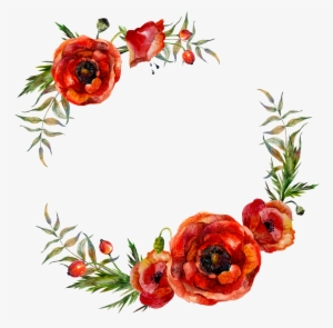 Poppy Flowers Watercolor Painting