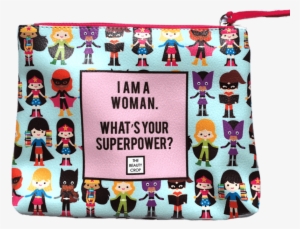 "superwoman" Vegan Cosmetic Pouch - Beauty