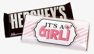 It's A Girl Personalized Candy Bar Wrappers For Fresh - Hershey's Special Dark