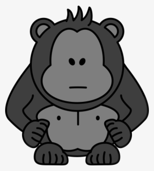 Gorilla Face Clipart 3 By Steven - Cartoon Monkey Png Vector