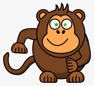 Gorilla Clipart Banana - Cartoon Monkey Png Vector