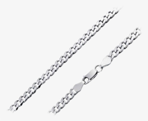 18ct White Gold Curb Chain - Chain