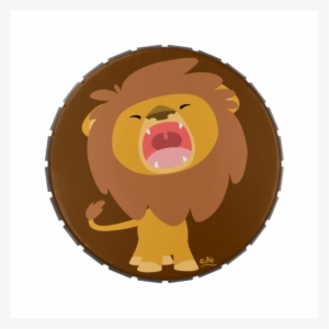 Cute Mighty Roaring Lion Cartoon Candy Tin - Roaring Lion Cartoon