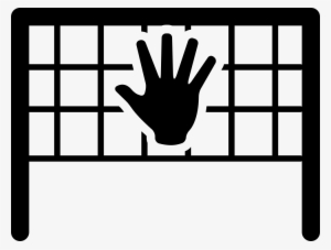 Volleyball Net With Hand Silhouette Comments - Volleybalnet Tekenen