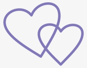 Purple Double Heart Shapes Svg - Double Heart Shape