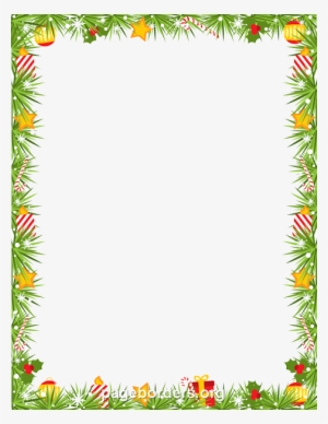 Garland Frame Png Clipart - Christmas Page Borders Png