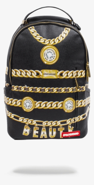 Image Of Sprayground "beauty Gold Chains" - Sprayground Backpacks