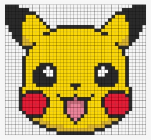 Grid Pattern - Pixel Art Pikachu