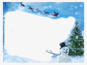 Snow Background With Christmas Tree Clipart Christmas - Winter Wallpaper Frame