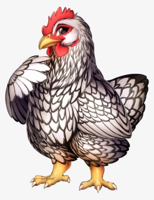 Chicken Hen Silver Laced Wyandotte - Chicken Furvilla