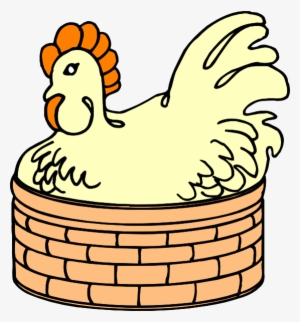Hen In Basket Svg Clip Arts 558 X 599 Px