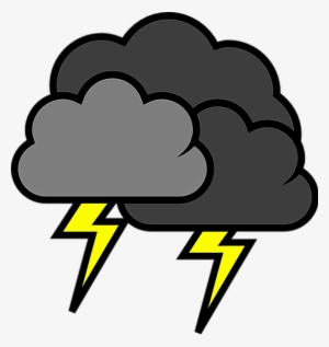 Lightning Stormy Weather Storms Clouds Blackclouds - Thunder And Lightning Clipart