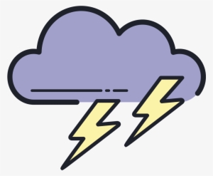 The Icon Is A Stylized Depiction Of A Storm Cloud - Storm