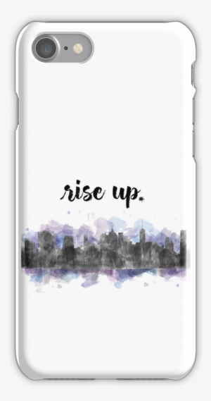 Rise Up Watercolor Nyc Skyline Iphone 7 Snap Case - Billie Eilish Phone Cases