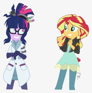 Clipart Black And White Library Anime Svg Transparent - Mad Evil Scientist Twilight Sparkle