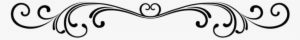 Black Baroque Ornate Divider - Black Design Transparent Background