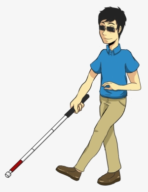 Blind Cane Clipart - Person With Disability Clipart