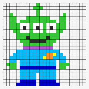 Toy Story Alien Perler Bead Pattern / Bead Sprite - Minecraft Alien Pixel Art