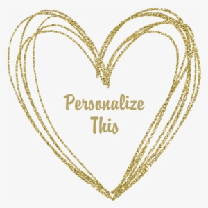 Personalized Gold Sparkle Heart Wall Decal - Cafepress Cute Elephant Personalized Tile Coaster
