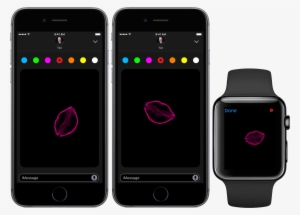 Ios 10 Messages Digital Touch Kisses Space Gray Iphone - Digital Touch Message Kiss