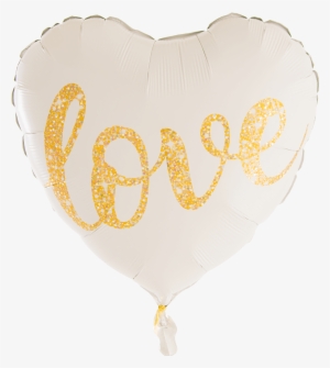 Love Glitter Gold 18" Heart - Gold