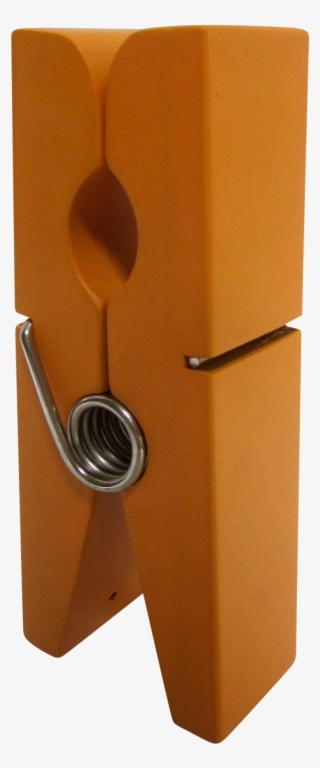 Huge Orange Clothespin Pop Art Decor - Bronze
