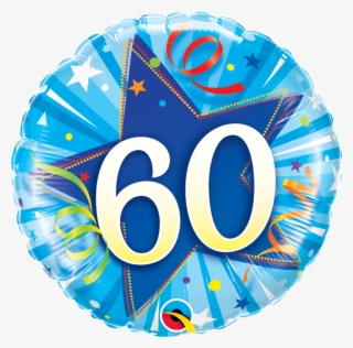60th Shining Star Foil Balloon - 50th Birthday Balloon Png Transparent
