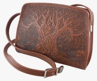 Leather Handbag - Leather Handbag Tree Of Life Retro Cross Body
