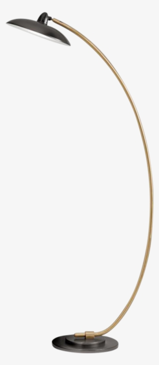 Curved Black Bronze Lamp With English Brass By Gustavian - Circle