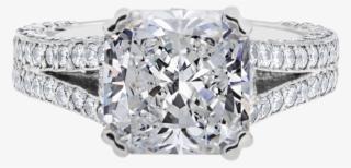 Platinum Diamond Pave Setting Y316 Radiant - Bezel Engagement Ring Floral