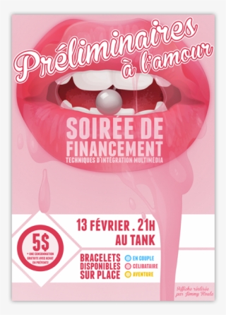 Lips, Piercing And « Saliva » - Flyer